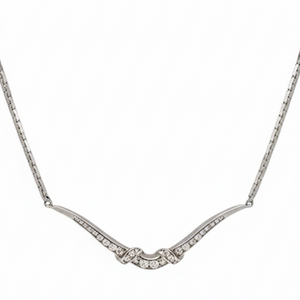 Collier V en Or Blanc - 11.50 G
