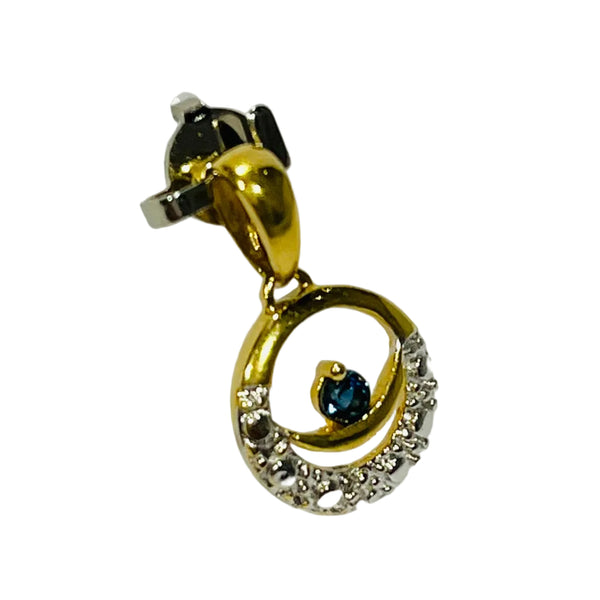 Pendentif Médaille en Or Jaune et Blanc 18K - 1.13G