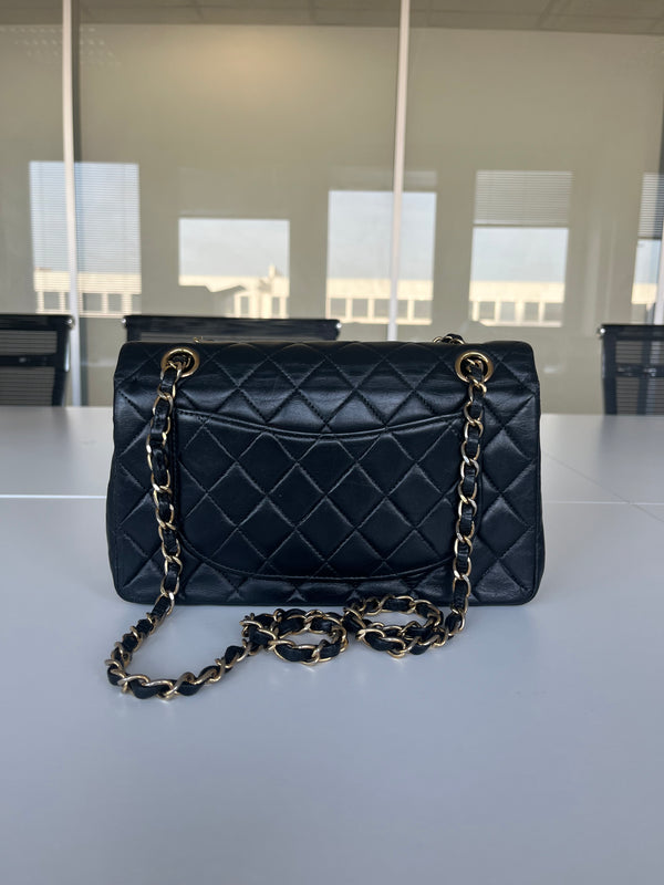 Sac Chanel Timeless 23 cm en Cuir Noir Vintage