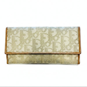 Portefeuille Christian Dior Beige & Marron