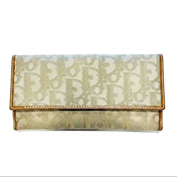 Portefeuille Christian Dior Beige & Marron