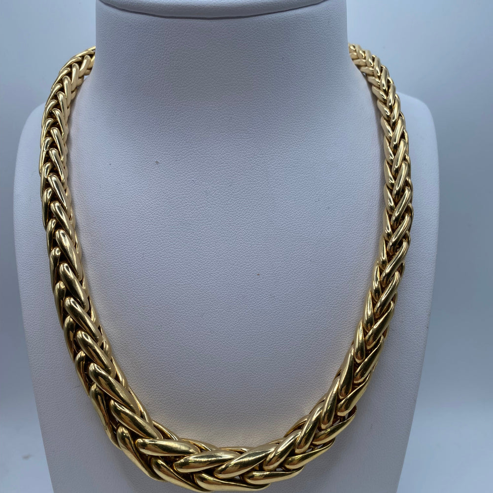 Collier Or Jaune 18 Carats Longueur-45 cm