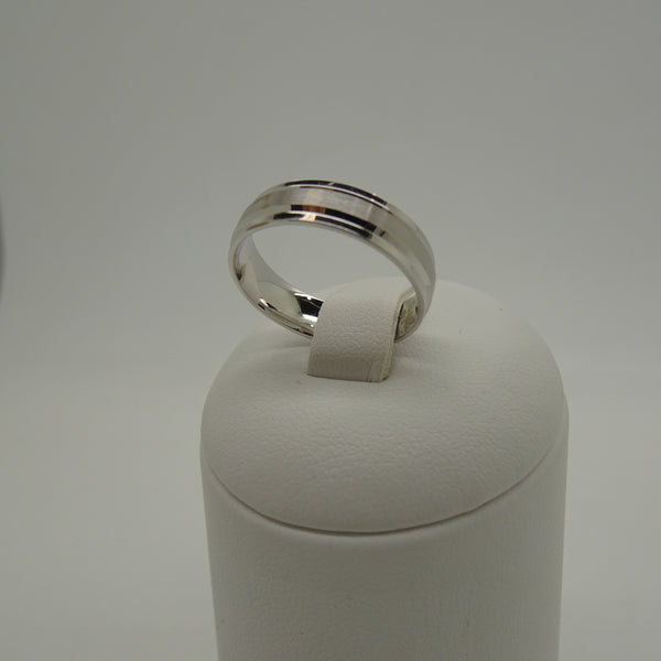 Bague Alliance en Or Blanc 18 K - Taille 56