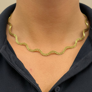 Collier Ras du Cou en Or Jaune 18K