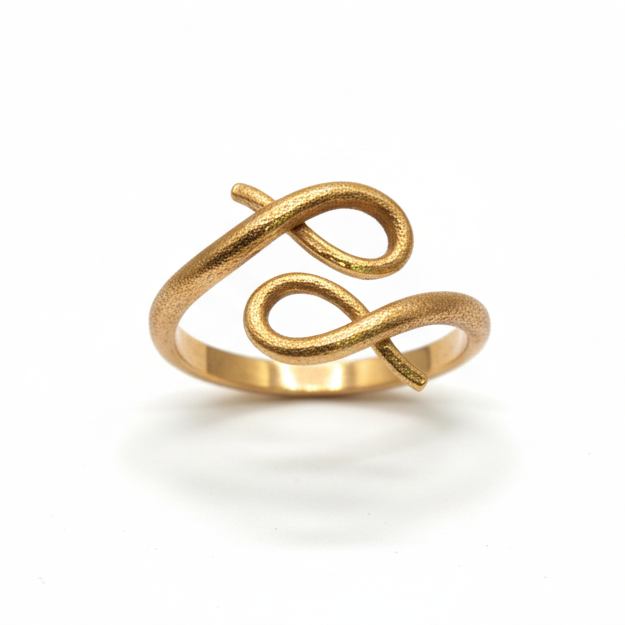 Bague Noeud en Or Jaune 18 K - Taille 53 - 3.78 G