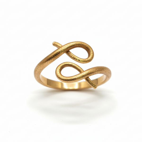 Bague Noeud en Or Jaune 18 K - Taille 53 - 3.78 G