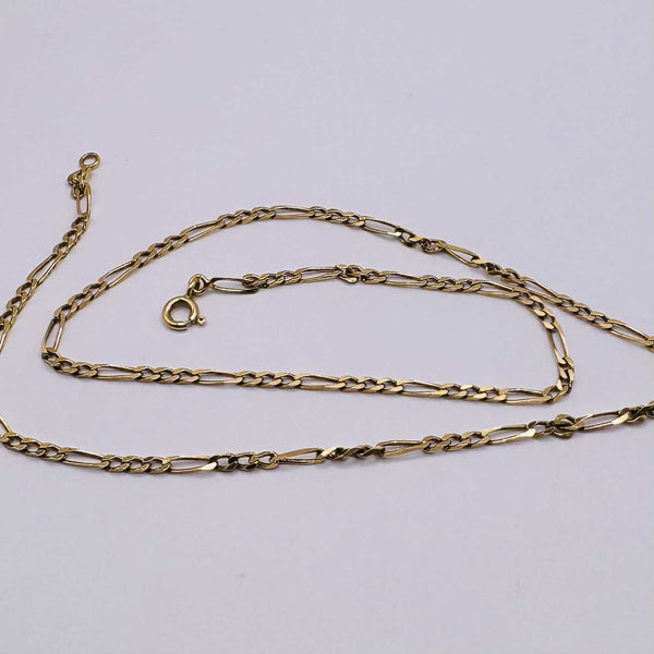 Collier maille Figaro en or jaune 18 carats – 47 cm