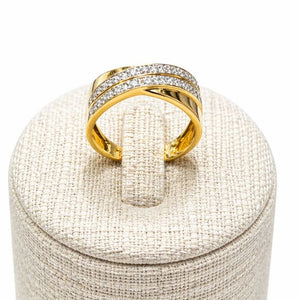 Bague Bandeau en Or Jaune 18 K - Taille 54 - 3.44 G