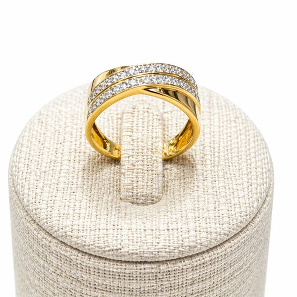 Bague Bandeau en Or Jaune 18 K - Taille 54 - 3.44 G