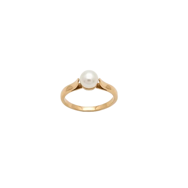Bague Solitaire en Or Jaune 18K - Taille 49 - 1.97G