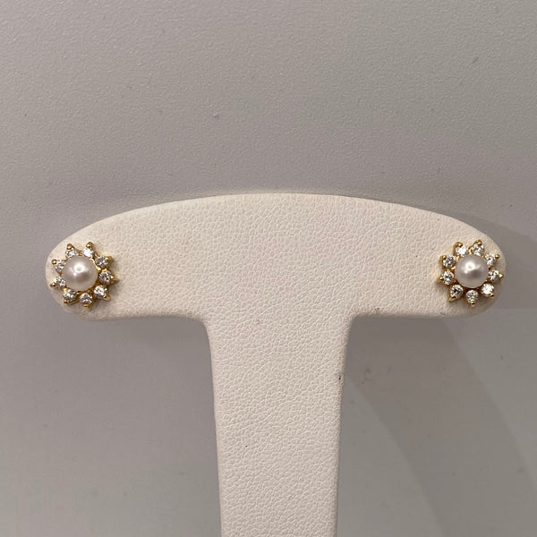 Boucles d'oreilles clou en Or jaune 18K - 1.45G