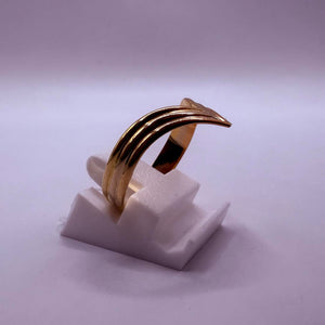 Bagues anneau en or jaune et blanc 18K Taille-59