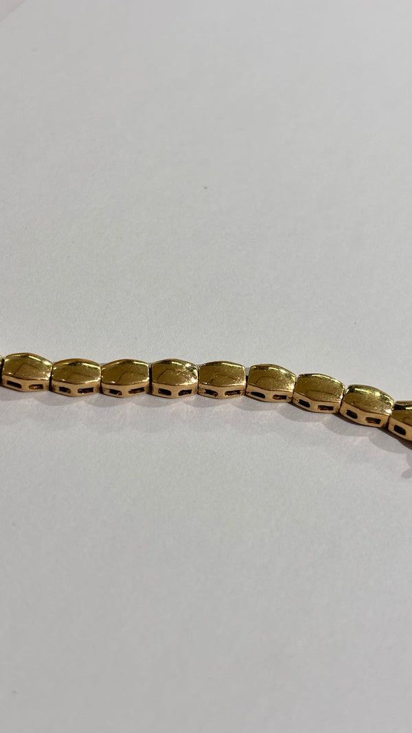 Bracelet Maillon en Or Jaune avec Pierres Précieuses