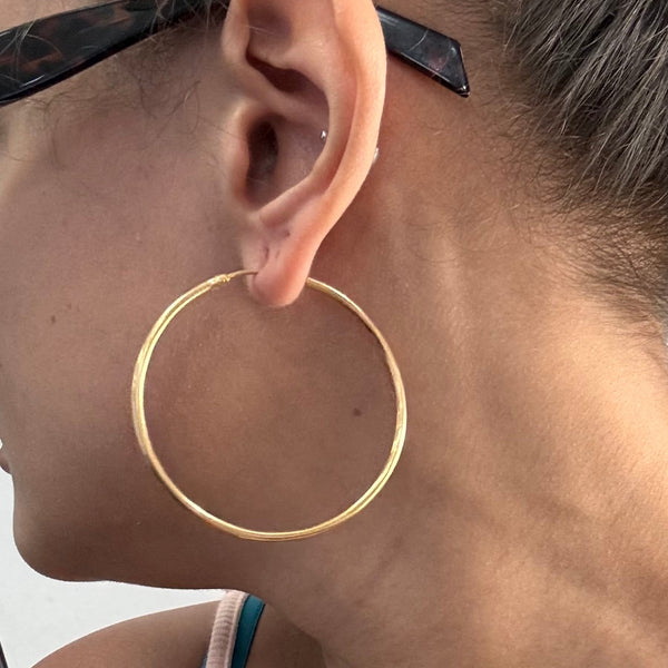 Boucles Créoles en Or Jaune 18 Carats