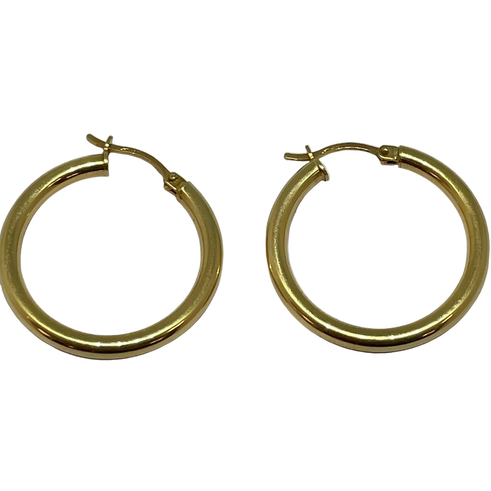 Boucles d'oreilles créoles en or jaune 18 carats Poids - 1.85 Grs