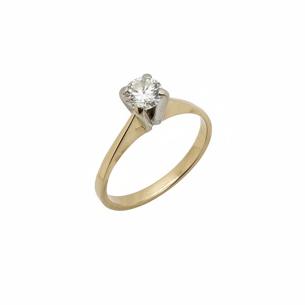Bague solitaire en or blanc 18K - 2.75 G