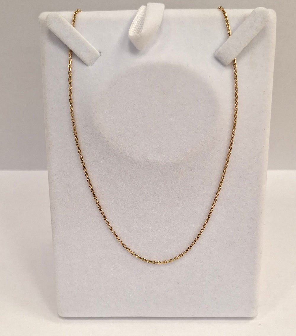Collier Princesse Or Jaune 18K avec Anneau Ressort