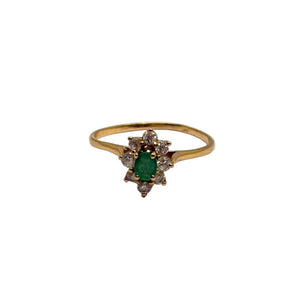 Bague Marquise en Or Jaune 18K