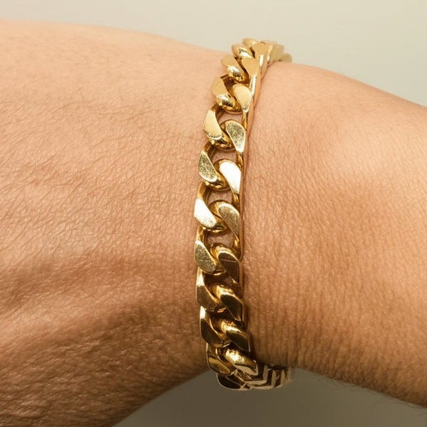 Bijou Homme Bracelet Gourmette Or Jaune 18k
