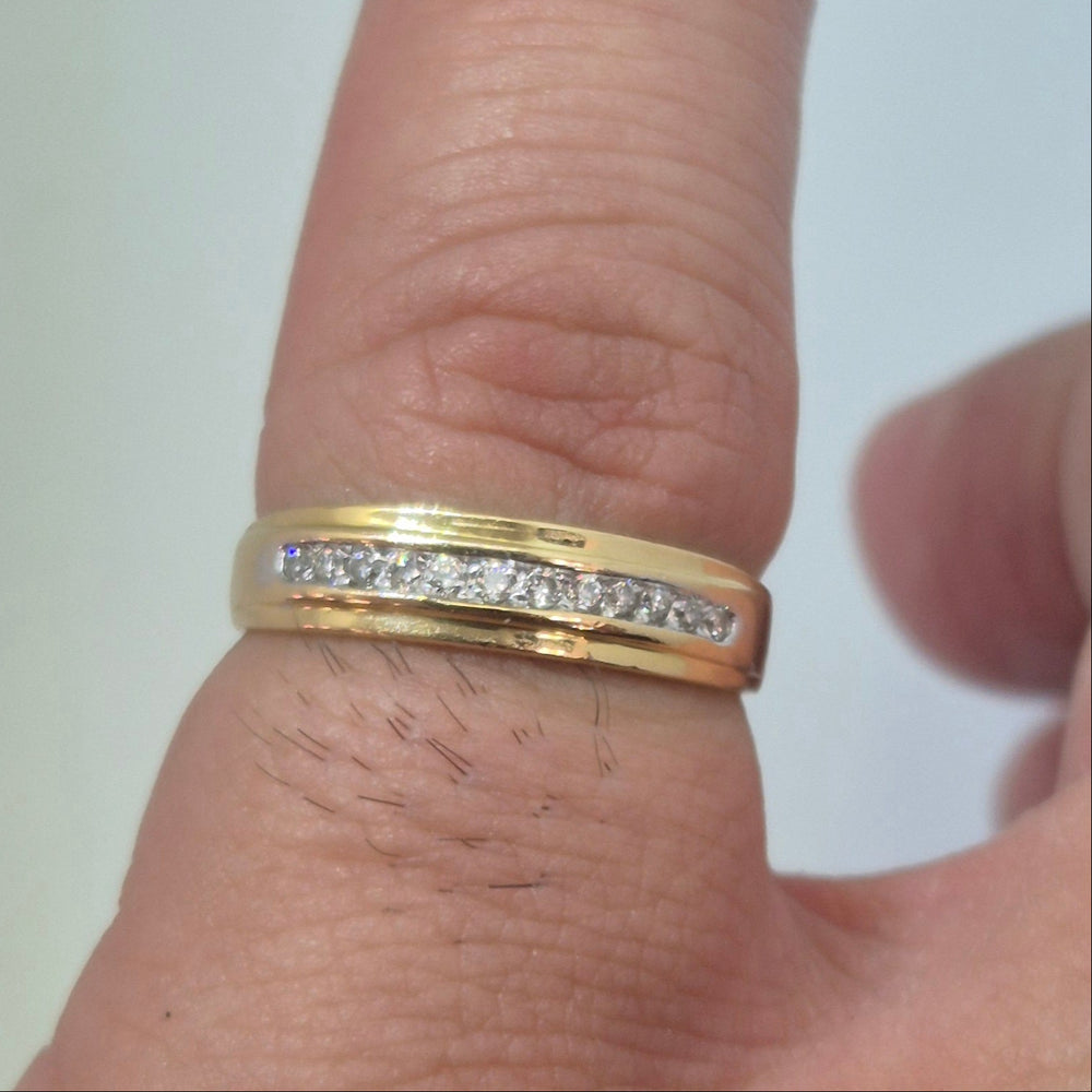 Bague alliance en Or Jaune 18K 2.15 Grs - Taille 53