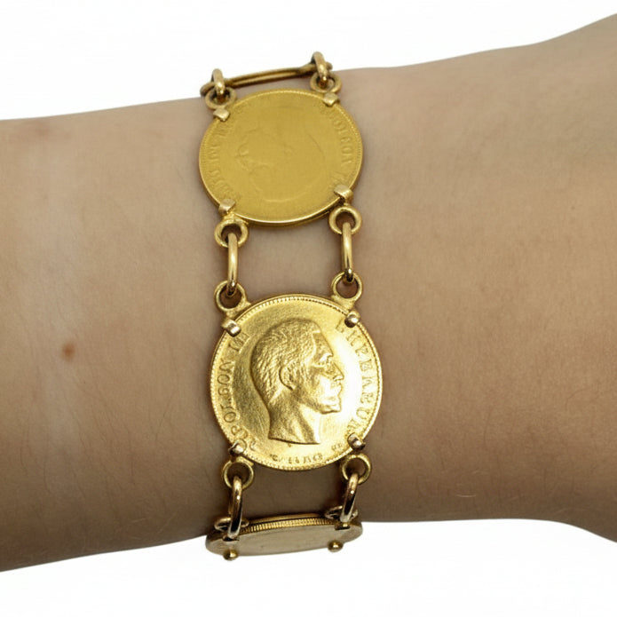 Bracelet Maillon Forçat en Or Jaune 18k - 22.54 G