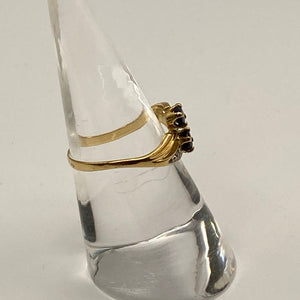 Bague en Or Jaune 18K avec Saphir - T54 - 1.55gr