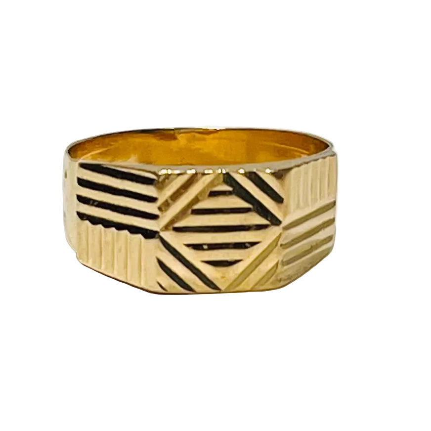 Chevalière en Or Jaune 18 carats - Taille 55