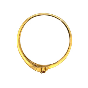 Bague en or jaune 18 carats avec rubis et diamants