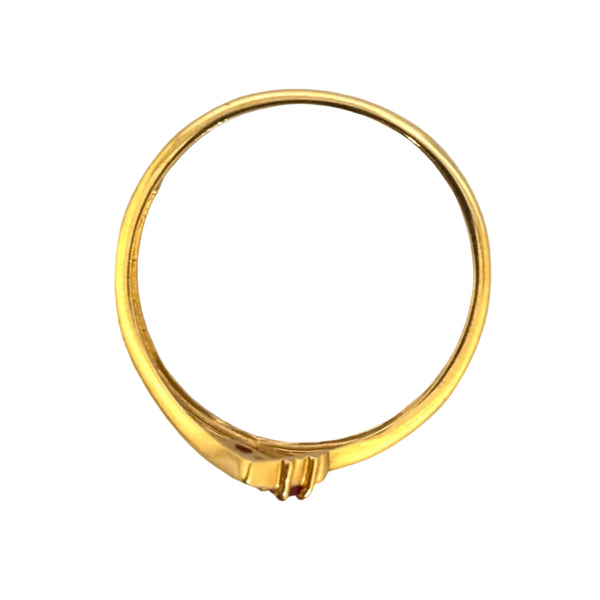 Bague en or jaune 18 carats avec rubis et diamants