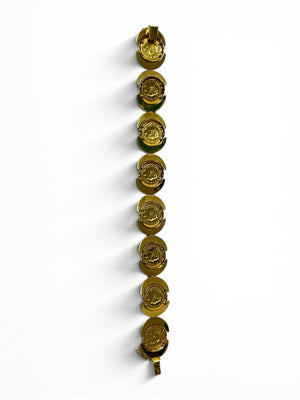 Bracelet médaillon vintage en or jaune