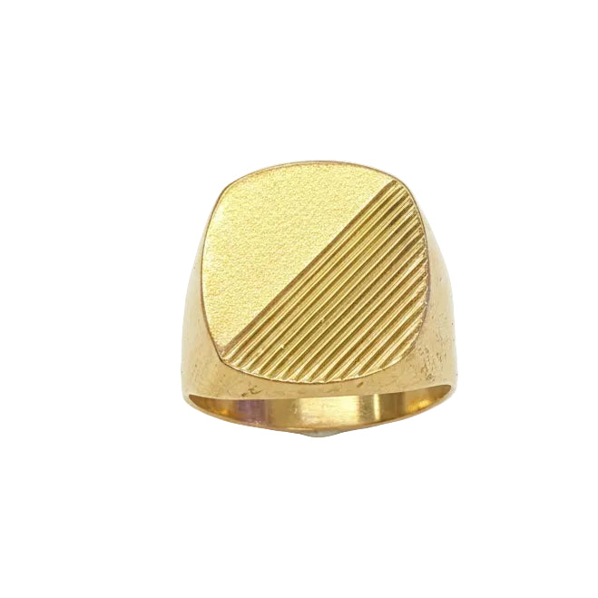 Chevalière en Or Jaune 18K - 5.98Grs - T59