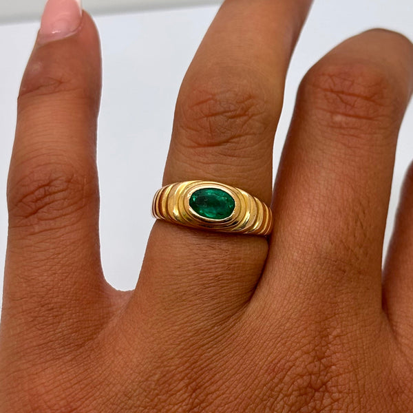 Chevalière en Or jaune 18K - 2.63g