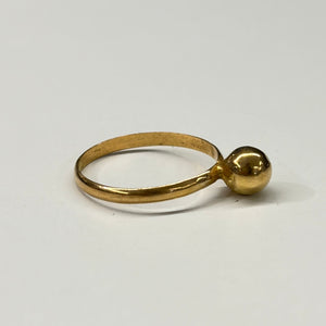 Solitaire en Or Jaune 18 K