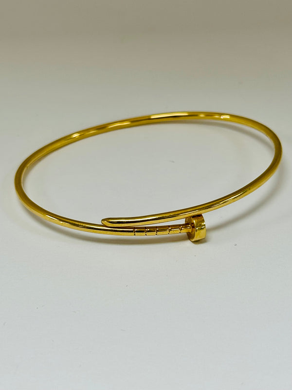 Bracelet clou en or jaune 18K 6.02 Grs