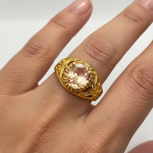 Bague Chevalière Or Jaune avec Oxyde 18K - 4Grs - T58