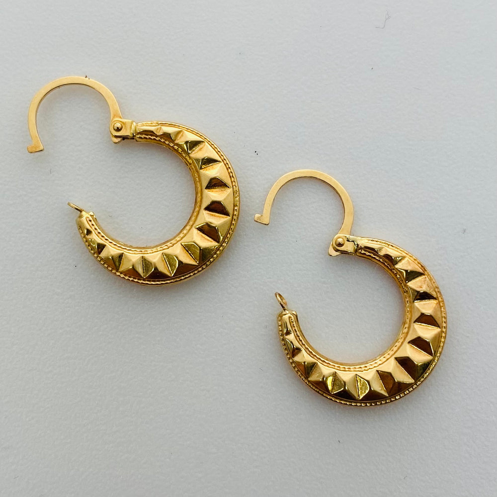 Boucles d'oreilles Créoles en Or Jaune 18K
