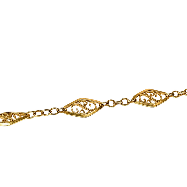 Collier Matinée en maille navette en Or Jaune 18 carats