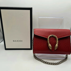 Portefeuille Dionysus Gucci en cuir rouge - Comme Neuf