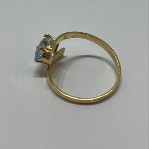 Solitaire en Or Jaune 18K - Taille 53