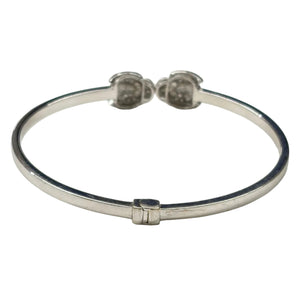 Bracelet Jonc en Or Blanc 18k avec Zirconium