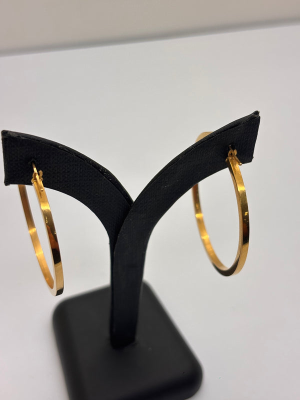 Créoles en or jaune 18K 4 Grs