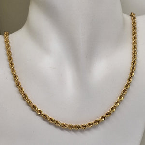Collier Matinée Maille Torsadé Or Jaune 18K 14.67 Grs