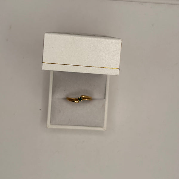 Bague en Or Jaune avec Émeraude 18K - T 55