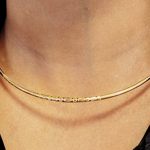 Collier Ras du Cou Jonc en Or Jaune 18k