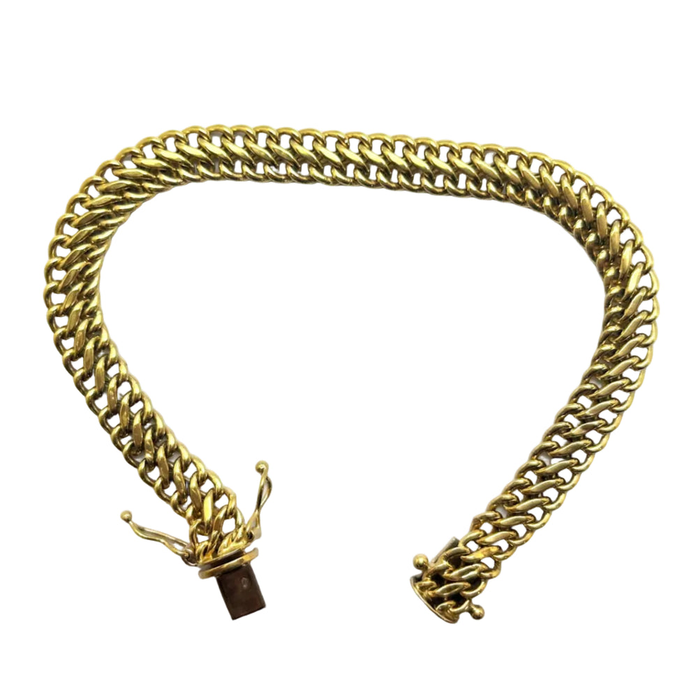 Bracelet Gourmette en Or Jaune 18K