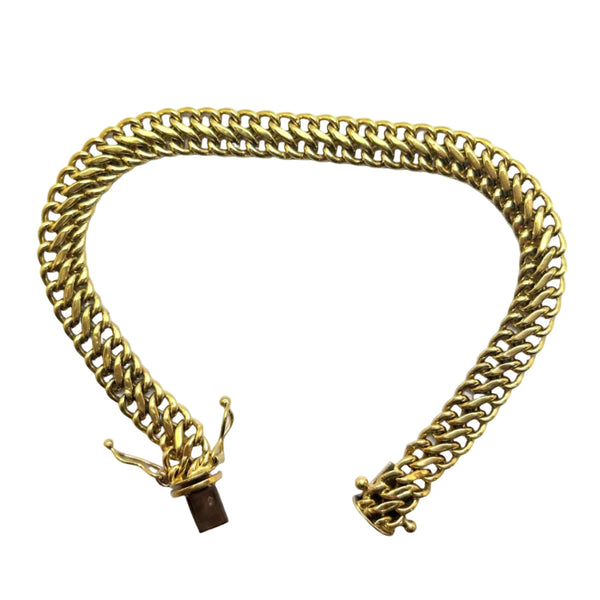 Bracelet Gourmette en Or Jaune 18K