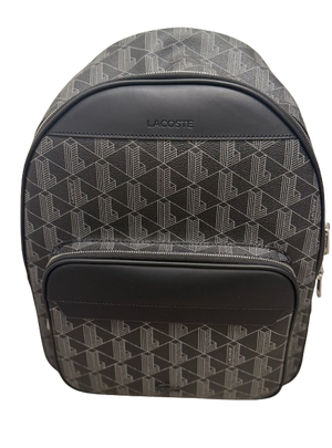 Sac à dos Monogram Lacoste The Blend – Coloris Noir et Gris