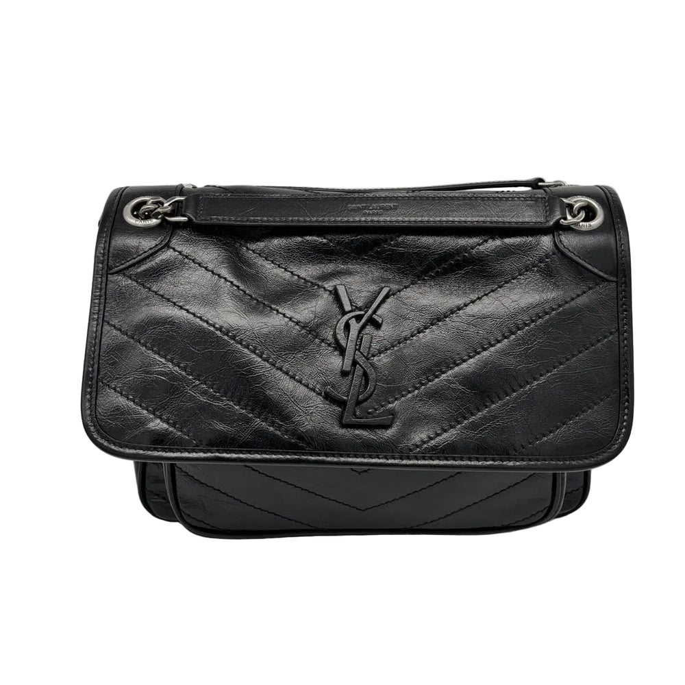 Saint Laurent - Sac Niki Medium en Cuir Noir