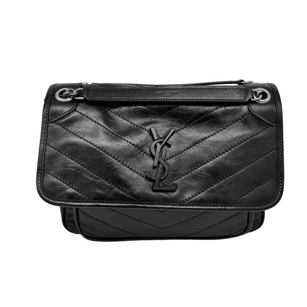 Saint Laurent - Sac Niki Medium en Cuir Noir