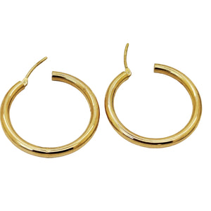 Boucles d'oreilles créoles en or jaune 18k - 2.43 G